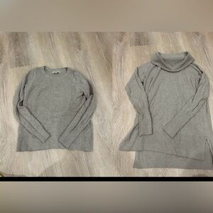 Women's bundle of two Ann Taylor loft grey/beige Sweaters